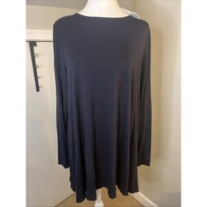 Eileen Fisher Long Lightweight Viscose Jersey Long Sleeve Tee NWT L